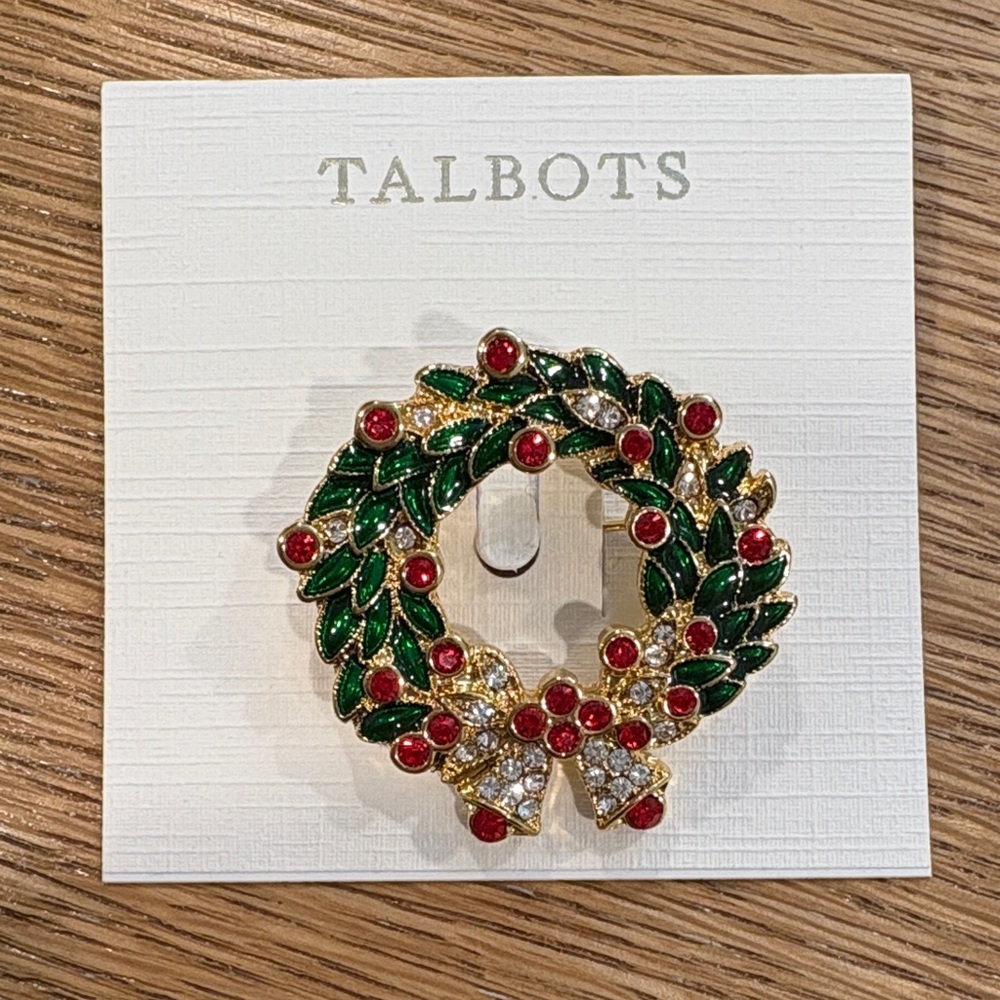 Talbots Holiday Brooch NEW